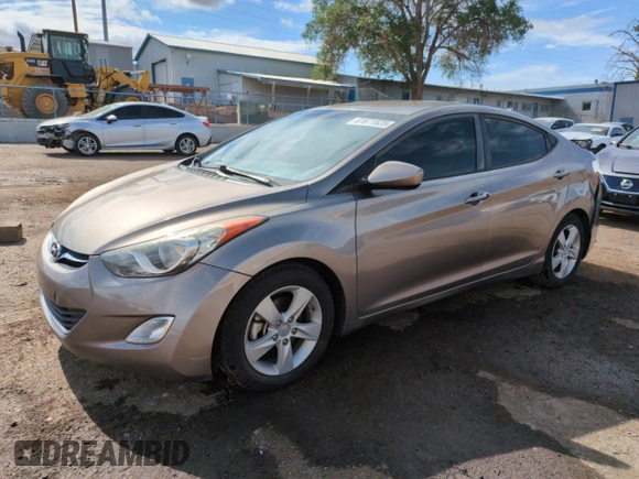 2013 Hyundai Elantra GLS with VIN 5NPDH4AE4DH454286, listed as a Copart auction lot 61671825 with 155,667 mi miles and Salvage title. Bid and sale history available at DreamBid. Image 1.