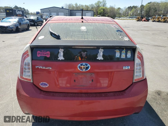 2013 Toyota Prius One with VIN JTDKN3DU0D0339064, listed as a Copart auction lot 50743865 with 211,602 mi miles and Salvage Title. Bid and sale history available at DreamBid. Image 6.