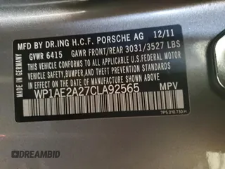 2012 Porsche Cayenne S Hybrid z VIN WP1AE2A27CLA92565, wystawiony jako Copart lot #82221214 z przebiegiem 130 210 mil mil oraz Szkody całkowita. Historia ofert i sprzedaży dostępna na DreamBid. Obrazek 13.
