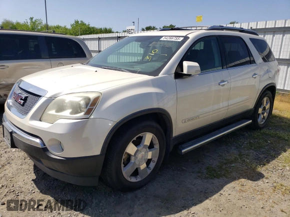 2008 GMC Acadia SLT2 with VIN 1GKEV33738J284784, listed as a Copart auction lot 54266755 with Not Provided miles and Clean Title. Bid and sale history available at DreamBid. Image 1.