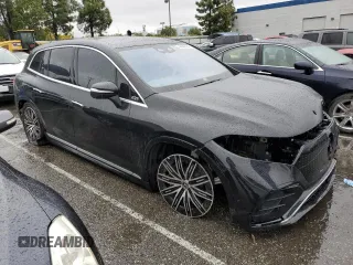 2023 Mercedes-Benz EQS with VIN 4JGDM2EB7PA024100, listed as a Copart auction lot 43648184 with 11,833 mi miles and Salvage Title. Bid and sale history available at carsss.com. Image 4.