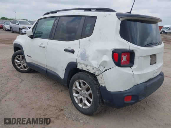 2018 Jeep Renegade Latitude with VIN ZACCJABB2JPH42684, listed as a IAAI auction lot 42130246 with Not Provided miles and . Bid and sale history available at carsss.com. Image 3.