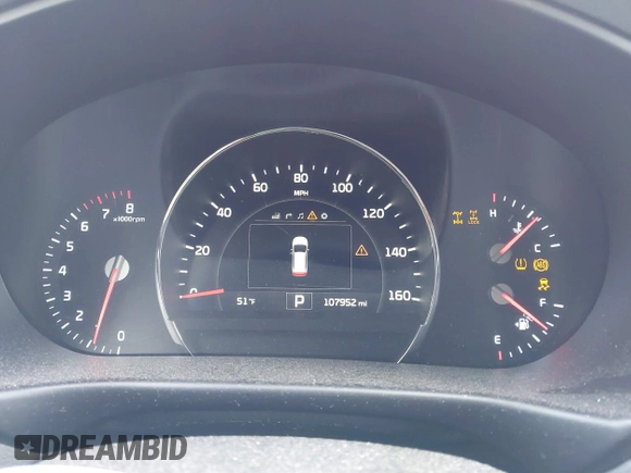 2016 Kia Sorento EX with VIN 5XYPHDA50GG180688, listed as a IAAI auction lot 41745044 with 107,952 mi miles. Bid and sale history available at carsss.com. Image 7.