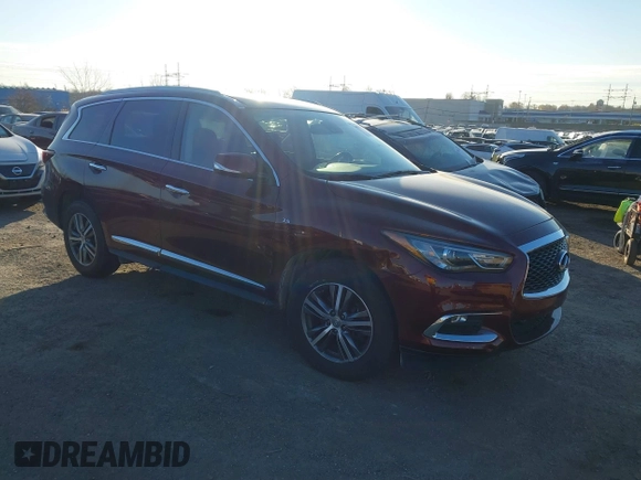 2020 Infiniti QX60 Luxe with VIN 5N1DL0MM0LC511566, listed as a IAAI auction lot 40879519 with 90,479 mi miles and . Bid and sale history available at DreamBid. Image 1.