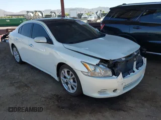 2014 Nissan Maxima SV with VIN 1N4AA5AP1EC473783, listed as a IAAI auction lot 42543625 with 128,727 mi miles and . Bid and sale history available at DreamBid. Image 1.