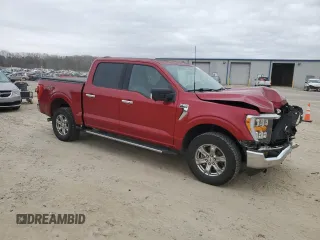 2021 Ford F-150 XL with VIN 1FTFW1E51MKE79591, listed as a Copart auction lot 48353305 with 104,627 mi miles and Salvage Title. Bid and sale history available at carsss.com. Image 4.
