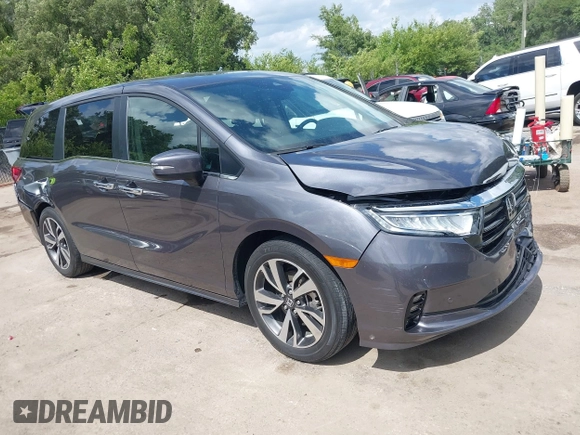 2022 Honda Odyssey Touring with VIN 5FNRL6H89NB008814, listed as a IAAI auction lot 42597738 with 49,933 mi miles and . Bid and sale history available at DreamBid. Image 1.
