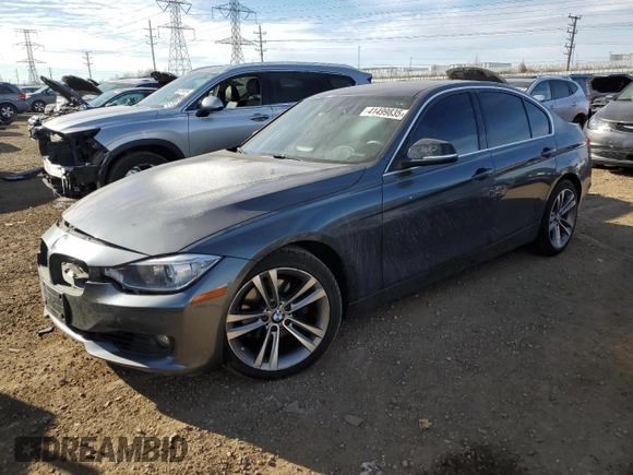 2015 BMW 3 Series 328i with VIN WBA3A5C54FP604355, listed as a Copart auction lot 41499835 with 153,295 mi miles and Salvage Title. Bid and sale history available at carsss.com. Image 1.