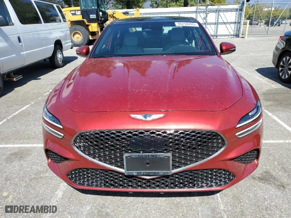 2023 Genesis G70 2.0T with VIN KMTG34TA8PU120814, listed as a Copart auction lot 46258265 with 20,322 mi miles and Salvage Title. Bid and sale history available at carsss.com. Image 5.