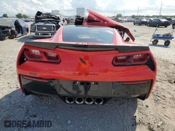 2014 Chevrolet Corvette Z51 3LT with VIN 1G1YM2D78E5128094, listed as a Copart auction lot 59818955 with Not provided miles and Salvage title. Bid and sale history available at DreamBid. Image 6.