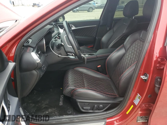 2019 Genesis G70 Advanced with VIN KMTG34LE2KU017271, listed as a Copart auction lot 45771455 with 114,707 mi miles and Salvage title. Bid and sale history available at DreamBid. Image 7.