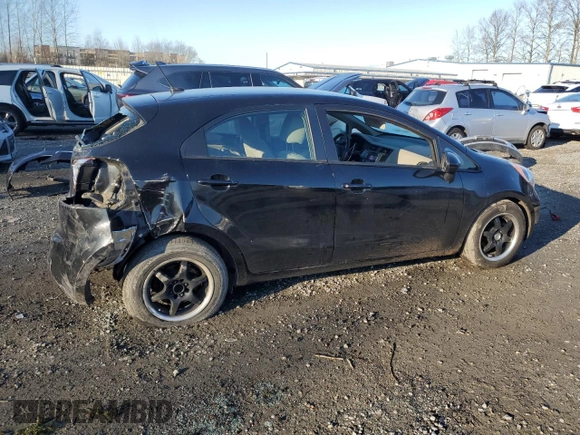 2014 Kia Rio LX with VIN KNADM5A39E6358548, listed as a Copart auction lot 83212984 with 132,272 mi miles and Salvage Title. Bid and sale history available at carsss.com. Image 3.