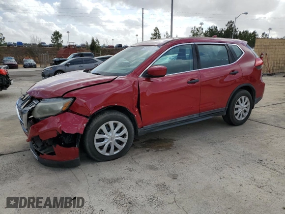 2017 Nissan Rogue S with VIN 5N1AT2MT6HC875830, listed as a Copart auction lot 47899075 with 192,427 mi miles and Salvage Title. Bid and sale history available at carsss.com. Image 1.