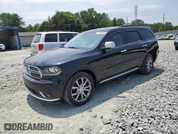 2017 Dodge Durango Citadel Anodized Platinum with VIN 1C4RDHEG5HC774691, listed as a Copart auction lot 57885025 with 176,240 mi miles and Salvage title. Bid and sale history available at DreamBid. Image 1.
