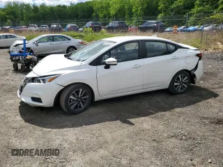 2021 Nissan Versa SV with VIN 3N1CN8EV0ML847629, listed as a Copart auction lot 55892885 with 83,980 mi miles and Salvage title. Bid and sale history available at DreamBid. Image 1.
