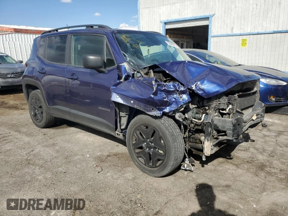 2018 Jeep Renegade Sport with VIN ZACCJBAB2JPH58620, listed as a Copart auction lot 52049295 with 148,022 mi miles and Salvage title. Bid and sale history available at DreamBid. Image 4.