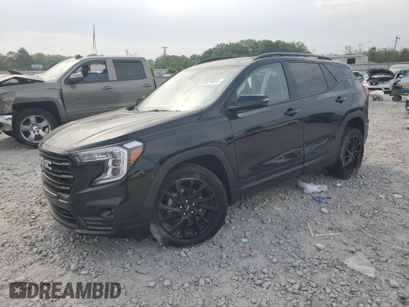 2024 GMC Terrain SLT with VIN 3GKALVEG6RL203641, listed as a Copart auction lot 53974855 with 37,997 mi miles and Salvage title. Bid and sale history available at DreamBid. Image 1.