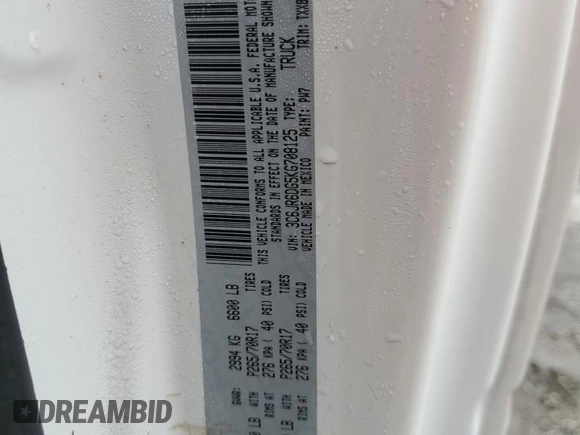 2019 Ram 1500 Classic Tradesman with VIN 3C6JR6DG5KG708125, listed as a Copart auction lot 74533774 with 0 mi miles and Salvage Title. Bid and sale history available at carsss.com. Image 13.