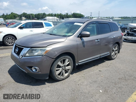 2014 Nissan Pathfinder S with VIN 5N1AR2MM5EC690977, listed as a Copart auction lot 64457765 with 160,717 mi miles and Clean title. Bid and sale history available at DreamBid. Image 1.
