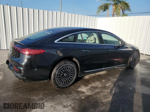 2022 Mercedes-Benz EQS with VIN W1KCG2DB9NA019296, listed as a Copart auction lot 52124734 with 4,651 mi miles. Bid and sale history available at carsss.com. Image 3.