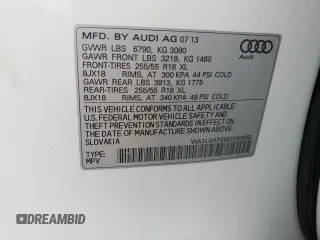 2014 Audi Q7 Premium Plus with VIN WA1LGAFE6ED003982, listed as a Copart auction lot 65095935 with 146,993 mi miles and Clean title. Bid and sale history available at DreamBid. Image 12.
