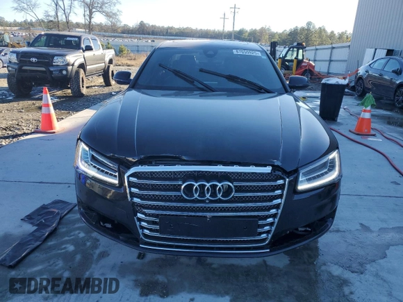 2015 Audi A8 4.0T with VIN WAU32AFD9FN033398, listed as a Copart auction lot 87655925 with 134,712 mi miles and Salvage title. Bid and sale history available at DreamBid. Image 5.