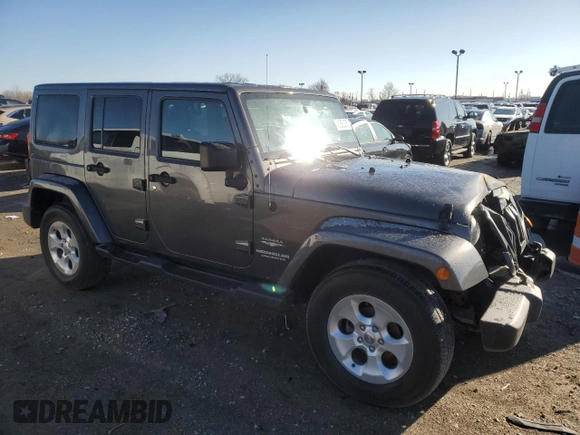 2014 Jeep Wrangler Unlimited Sahara with VIN 1C4HJWEG4EL283100, listed as a Copart auction lot 48350035 with 108,635 mi miles and Non repairable. Bid and sale history available at DreamBid. Image 4.