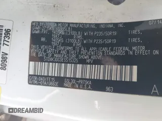 2014 Toyota Sienna SE z VIN 5TDXK3DC0ES515325, wystawiony jako IAAI lot #42520007 z przebiegiem 155 649 mil mil oraz . Historia ofert i sprzedaży dostępna na DreamBid. Obrazek 9.