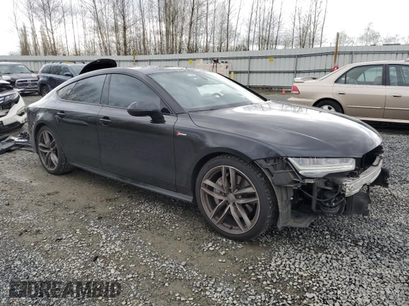 2016 Audi A7 3.0 Premium Plus with VIN WAUWGAFC6GN017375, listed as a Copart auction lot 51098755 with 124,704 mi miles and Salvage Title. Bid and sale history available at carsss.com. Image 4.