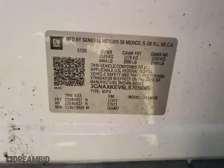 2020 Chevrolet Equinox LT with VIN 3GNAXKEV6LS705065, listed as a Copart auction lot 49969785 with 116,160 mi miles and Salvage Title. Bid and sale history available at carsss.com. Image 13.