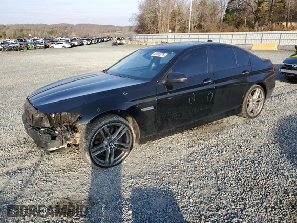 2015 BMW 5 Series 535i with VIN WBA5B1C50FD918875, listed as a Copart auction lot 43802075 with 106,283 mi miles and Salvage Title. Bid and sale history available at carsss.com. Image 1.