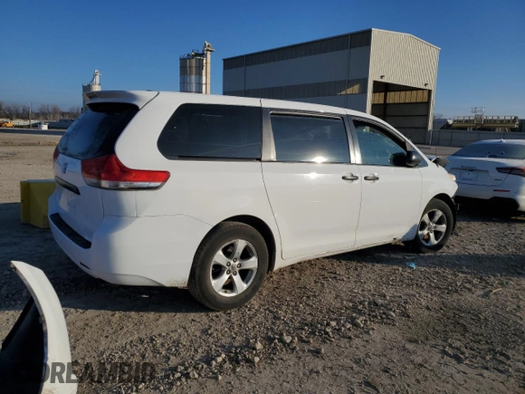 2012 Toyota Sienna with VIN 5TDKA3DCXCS012959, listed as a Copart auction lot 87316364 with Not Provided miles and Salvage Title. Bid and sale history available at DreamBid. Image 3.