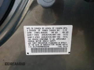 2006 Honda Ridgeline RTS z VIN 2HJYK16466H551241, wystawiony jako Copart lot #58761705 z przebiegiem 381 200 mil mil oraz Czysty tytuł • Clean title. Historia ofert i sprzedaży dostępna na DreamBid. Obrazek 12.
