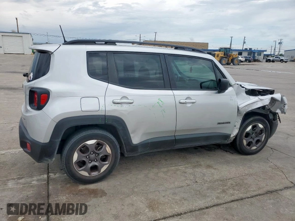 2018 Jeep Renegade Sport with VIN ZACCJAAB4JPG90198, listed as a Copart auction lot 54666365 with 100,561 mi miles and Salvage Title. Bid and sale history available at DreamBid. Image 3.