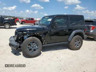 2023 Jeep Wrangler Sport with VIN 1C4HJXAG3PW672856, listed as a Copart auction lot 70444274 with 6,077 mi miles and Salvage title. Bid and sale history available at DreamBid. Image 1.