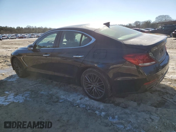 2019 Genesis G70 3.3T Advanced with VIN KMTG34LE9KU023200, listed as a Copart auction lot 88573435 with 26,847 mi miles and Salvage Title. Bid and sale history available at carsss.com. Image 2.