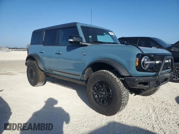 2021 Ford Bronco First Edition with VIN 1FMEE5EP3MLA42950, listed as a Copart auction lot 76982664 with Not Provided miles and Non Repairable. Bid and sale history available at DreamBid. Image 4.