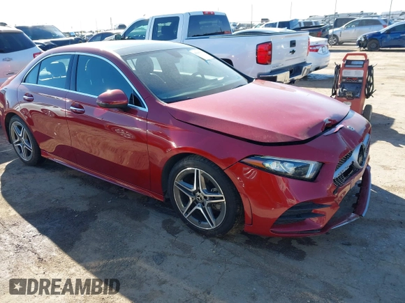 2021 Mercedes-Benz A 220 with VIN W1K3G4FBXMJ320036, listed as a IAAI auction lot 41385516 with 24,380 mi miles and . Bid and sale history available at DreamBid. Image 1.