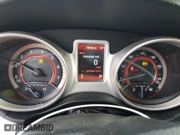 2017 Dodge Journey SE with VIN 3C4PDCAB2HT701139, listed as a Copart auction lot 43537005 with 76,530 mi miles and Salvage Title. Bid and sale history available at DreamBid. Image 9.