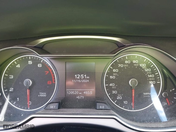 2014 Audi A4 Premium Plus with VIN WAUFFAFL2EA078052, listed as a IAAI auction lot 40848313 with 120,520 mi miles. Bid and sale history available at carsss.com. Image 7.