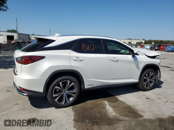 2020 Lexus RX with VIN 2T2HGMDA2LC050011, listed as a Copart auction lot 50695395 with 75,567 mi miles and Salvage Title. Bid and sale history available at carsss.com. Image 3.