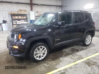2019 Jeep Renegade Latitude z VIN ZACNJBBB0KPJ94018, wystawiony jako Copart lot #59763465 z przebiegiem 61 717 mil mil oraz Szkoda całkowita • Salvage title. Historia ofert i sprzedaży dostępna na DreamBid. Obrazek 1.