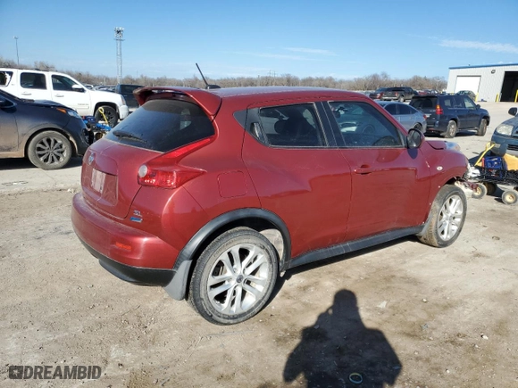 2012 Nissan Juke S with VIN JN8AF5MRXCT118136, listed as a Copart auction lot 46678955 with 0 mi miles and Salvage Title. Bid and sale history available at carsss.com. Image 3.
