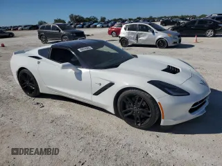 2014 Chevrolet Corvette Z51 3LT with VIN 1G1YM2D73E5105712, listed as a Copart auction lot 48076955 with 19,347 mi miles and Salvage title. Bid and sale history available at DreamBid. Image 4.