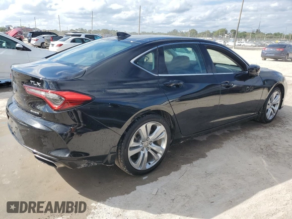 2021 Acura TLX w/Technology Package with VIN 19UUB6F47MA004136, listed as a Copart auction lot 46390135 with 64,252 mi miles and Non Repairable. Bid and sale history available at carsss.com. Image 3.