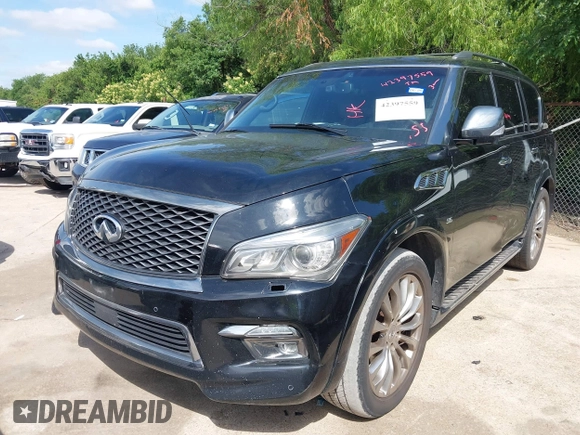 2016 Infiniti QX80 with VIN JN8AZ2NE9G9125213, listed as a IAAI auction lot 42397559 with 187,304 mi miles and . Bid and sale history available at DreamBid. Image 17.