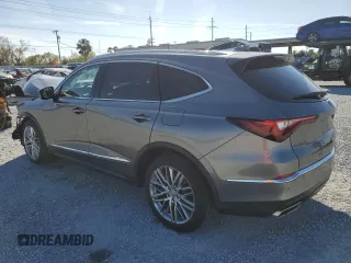 2022 Acura MDX w/Advance Package with VIN 5J8YE1H81NL047890, listed as a Copart auction lot 46604415 with 52,117 mi miles and Salvage Title. Bid and sale history available at carsss.com. Image 2.