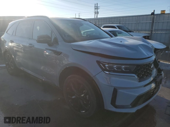 2023 Kia Sorento X-Line SX Prestige with VIN 5XYRKDLF5PG225771, listed as a Copart auction lot 87637815 with 10,909 mi miles and Salvage Title. Bid and sale history available at DreamBid. Image 4.