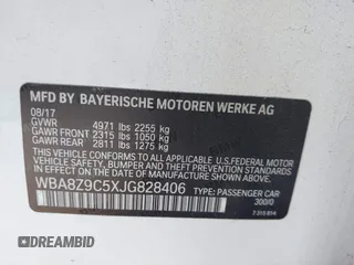 2018 BMW 3 Series 330i xDrive with VIN WBA8Z9C5XJG828406, listed as a IAAI auction lot 41236150 with 36,815 mi miles. Bid and sale history available at carsss.com. Image 9.