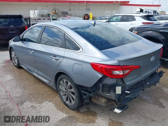 2016 Hyundai Sonata Sport with VIN 5NPE34AF9GH299993, listed as a IAAI auction lot 42212488 with 174,898 mi miles and . Bid and sale history available at carsss.com. Image 3.